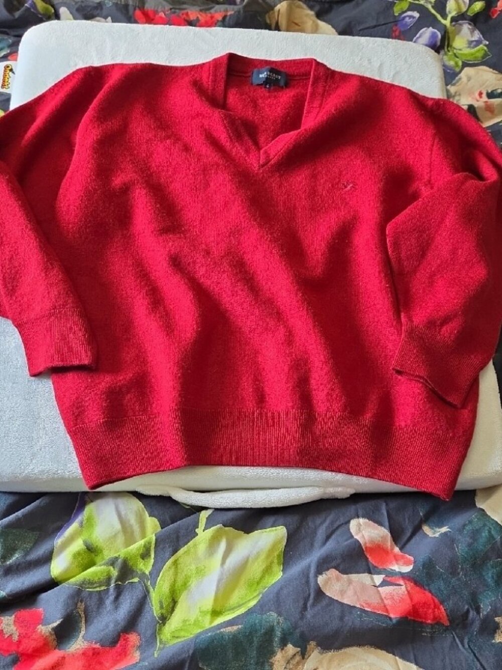 Burberry London Women's Bright Red Crew Neck Sweater